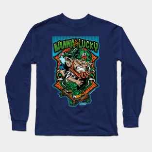 Wanna Get Lucky St Patricks Skateboard Long Sleeve T-Shirt